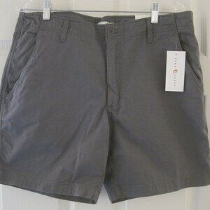 TRUE CRAFT SLATE GRAY FLAT FRONT SHORTS 36" WAIST X 7" INSEAM NWT $49.50